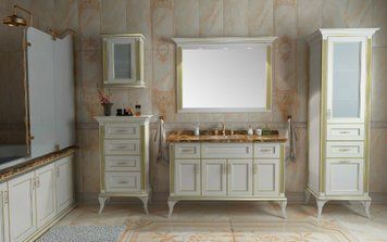 Тумба под умывальник Magic Room 130 см с умывальником и мраморной столешницей mgr127 фото