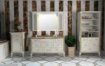 Тумба под умывальник Magic Room 150 см с умывальником и мраморной столешницей mgr128 фото